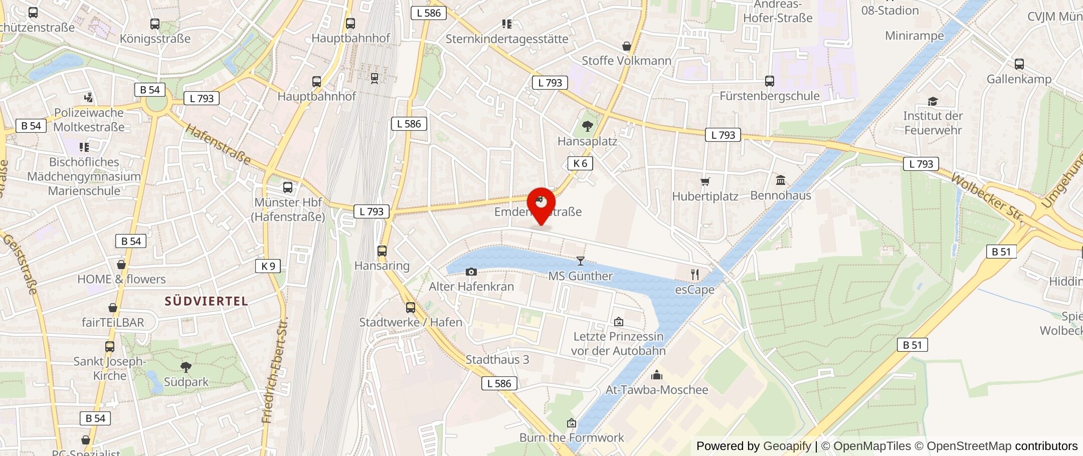 Karte zum Hafenweg 17, Münster